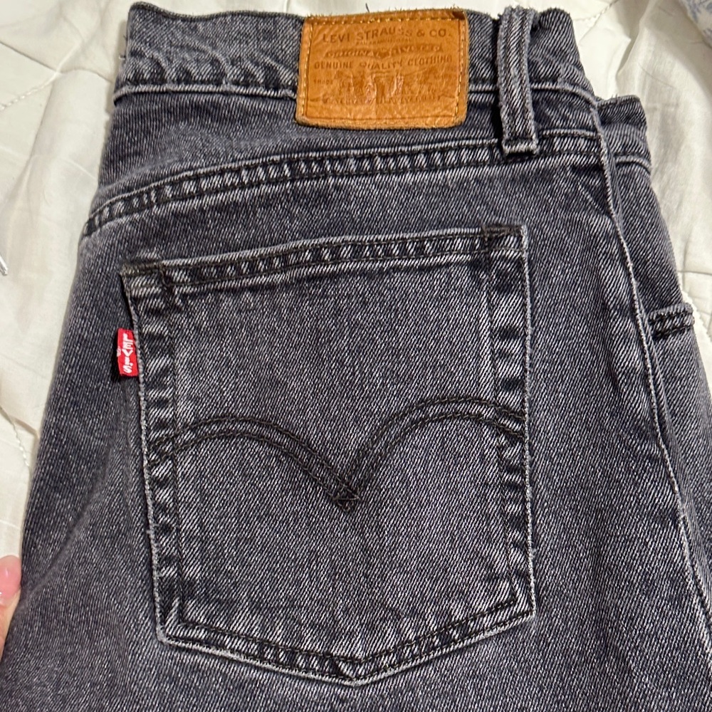 Levi's High-Rise Button-Fly Jeans in Faded Black Wash